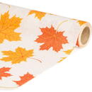 At home Traversă de masă decorativă – 180 x 28 cm – 70% poliester, 30% bumbac – model frunze de toamnă