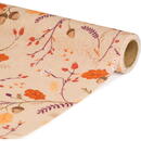 At home Traversă de masă decorativă – 180 x 28 cm – 70% poliester, 30% bumbac – model ramuri și frunze