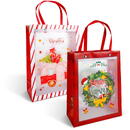 GLOBIZ Pungă decorativă pentru cadouri – 24 x 19,5 x 9,5 cm – 2 modele – material plastic