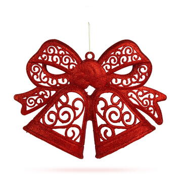 At home Decorațiune tip fundă – suspendabilă – roșie – 35 cm