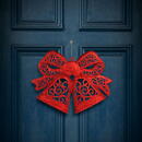 At home Decorațiune tip fundă – suspendabilă – roșie – 35 cm