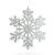 GLOBIZ Decorațiune tip fulg de gheață – glitter argintiu – suspendabilă – 31 cm