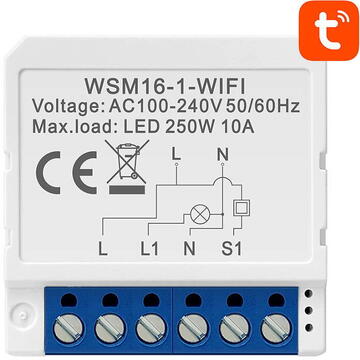 Intrerupator Avatto WSM16-W1 TUYA Smart In-wall Wi-Fi Switch