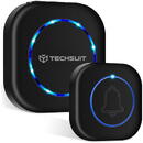 Sonerie, Wireless, Waterproof, 38 Tonuri, 4 Niveluri de Volum, 5 Moduri Muzica/Flash - Techsuit Buzzzly (SU1) - Black