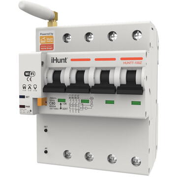 iHunt Home WIFI Smart Circuit Breaker with Metering 4P 32A - Siguranta automata inteligenta cu contorizare