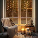 Somogyi Perdea luminoasă LED DOT tip țurțur, alb cald