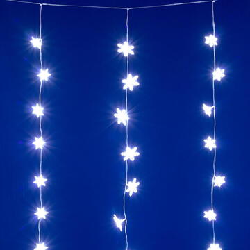 Somogyi Perdea luminoasă LED cu fulgi de zăpadă, alb rece