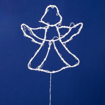 Somogyi Decorațiune LED pentru fereastră, înger, cu baterii, alb cald