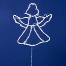 Somogyi Decorațiune LED pentru fereastră, înger, cu baterii, alb cald