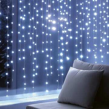 Somogyi Perdea luminoasă LED DOT, 2 x 1,4 m, alb rece