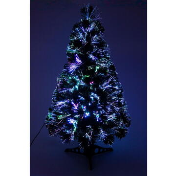 Somogyi Brad artificial din fibră optică, cu LED-uri care schimbă culoarea, 80 cm
