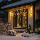 Somogyi Perdea luminoasă LED cu sloi degheață strălucitoare, pt exterior, 600 LED-uri DOT (alb rece intermitent între alb cald)