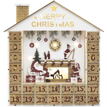 Somogyi Calendar de Advent cu LED-uri, din lemn