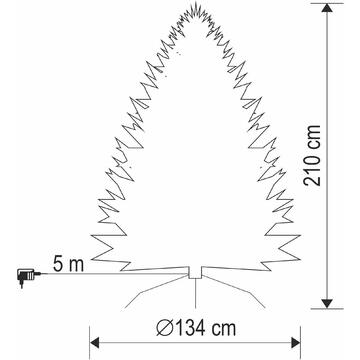Somogyi Brad artificial, cu iluminare LED încorporată, înălțime 210 cm