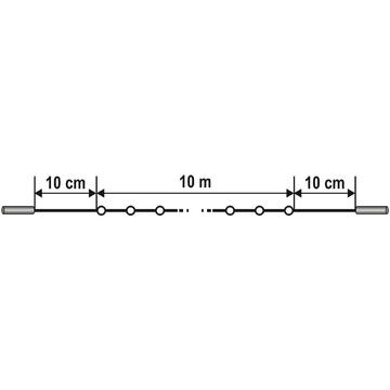 Somogyi Ghirlande luminoase, 100 LED-uri, cablu alb, pentru exterior