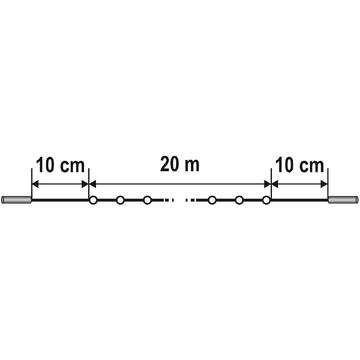 Somogyi Ghirlande luminoase, 200 LED-uri, cablu alb, pentru exterior