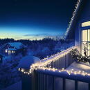 Somogyi Ghirlande luminoase, 200 LED-uri, cablu alb, pentru exterior