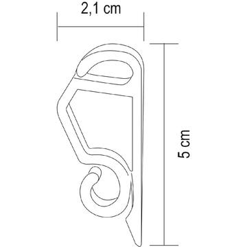 Somogyi Elemente de fixare din plastic pentru streșini, 50 buc.