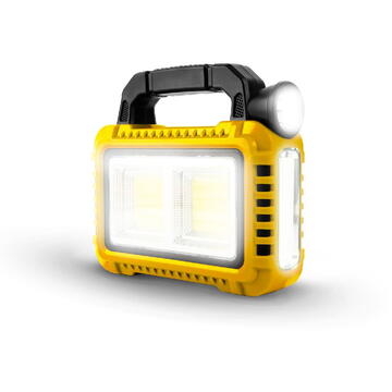 Phenom Lampă multifuncțională de mână cu panou solar, USB-C, 6 moduri de iluminare, 8 LED-uri, 3600 mAh