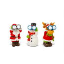 GLOBIZ Decorațiune solară de Crăciun – LED alb rece – 3 modele – 8 x 7,5 x 14 cm