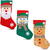 GLOBIZ Cizmă decorativă de Crăciun – textil – 42 x 24,5 cm – 3 modele (Moș Crăciun, om de zăpadă, ren)