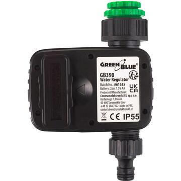 Releu inteligent Controler electronic de udare GreenBlue, programator, sursă de alimentare 2x1.5V AA, GB390