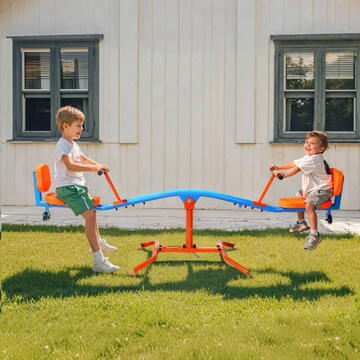 VivaTechnix Balansoar pentru copii, 2 locuri, Otel, Rotatie 360 grade, Capacitate max 136 kg, 2640 x 930 x 710 mm