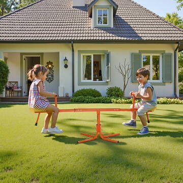 VivaTechnix Balansoar pentru copii, 2 locuri, Otel, Rotatie 360 grade, Capacitate max. 90 kg