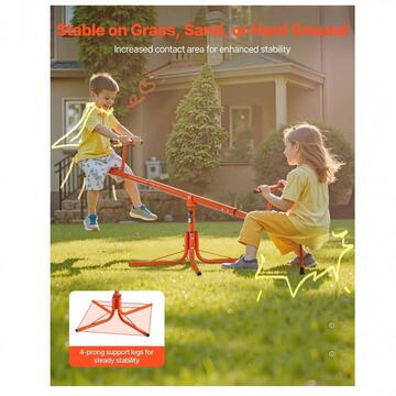 VivaTechnix Balansoar pentru copii, 2 locuri, Otel, Rotatie 360 grade, Capacitate max. 90 kg