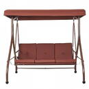 Leagan pentru gradina, 3 locuri, Rabatabil, Vivatechnix Maro, Otel, panza Oxford, 1850×1170×1770 mm, max 340 kg, Perne detasabile