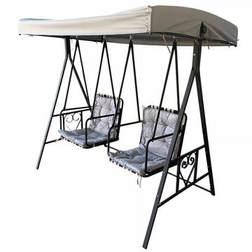 Leagan de gradina cu 2 locuri, Vivatechnix VMD-1024, dimensiune 120x187x206 cm, maxim 200Kg