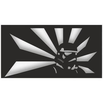 VivaTechnix Decoratiune metalica de perete Krodesign KRO-1150 Storm Trooper, lungime 60 cm, negru, grosime 1.5 mm