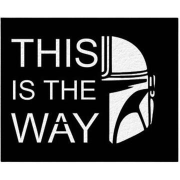 VivaTechnix Decoratiune metalica de perete Krodesign KRO-1149 This is the Way, lungime 60 cm, negru, grosime 1.5 mm