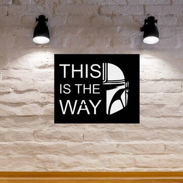 VivaTechnix Decoratiune metalica de perete Krodesign KRO-1149 This is the Way, lungime 60 cm, negru, grosime 1.5 mm