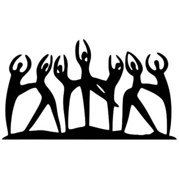 VivaTechnix Decoratiune metalica de perete Krodesign KRO-1148, Ballerina Dance, lungime 60 cm, negru, grosime 1.5 mm