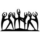 VivaTechnix Decoratiune metalica de perete Krodesign KRO-1148, Ballerina Dance, lungime 60 cm, negru, grosime 1.5 mm