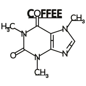 VivaTechnix Decoratiune metalica de perete Krodesign Coffee KRO-1119, dimensiune 60 cm, negru, grosime 1.5 mm