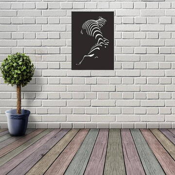 VivaTechnix Decoratiune metalica de perete Krodesign KRO-1058, Sexy Body, 60 cm, grosime 1.5 mm