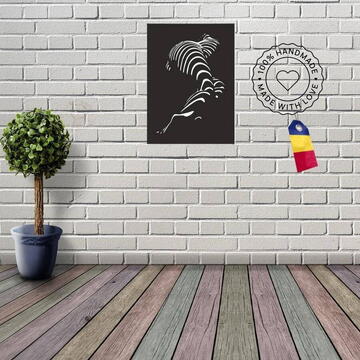 VivaTechnix Decoratiune metalica de perete Krodesign KRO-1058, Sexy Body, 60 cm, grosime 1.5 mm