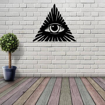 VivaTechnix Decoratiune metalica de perete Krodesign KRO-1060, Eye, 60 cm, grosime 1.5 mm