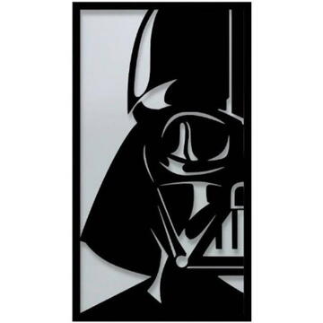 VivaTechnix Decoratiune metalica de perete Krodesign KRO-1068, Darth Vader, lungime 55 cm, negru, grosime 1.5 mm