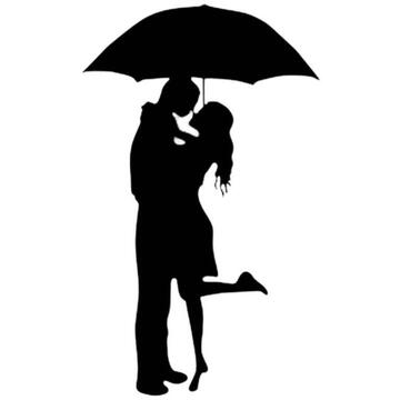 VivaTechnix Decoratiune metalica de perete Krodesign KRO-1053, Couple Love, lungime 60 cm, negru, grosime 1.5 mm