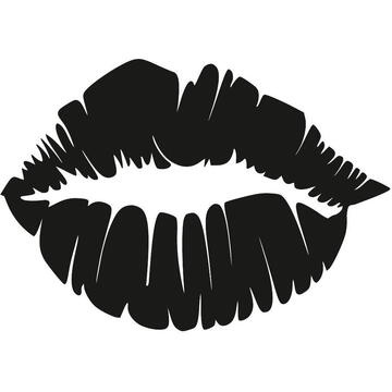 VivaTechnix Decoratiune metalica de perete Krodesign KRO-1065 Lips Design, diametru 48 cm, negru, grosime 1.5 mm