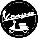 VivaTechnix Decoratiune metalica de perete Krodesign KRO-1049, Vespa, diametru 50 cm, negru, grosime 1.5 mm