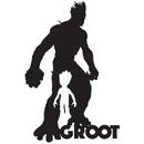 VivaTechnix Decoratiune perete Krodesign Groot, metal, negru, Inaltime 69 cm