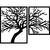 VivaTechnix Set 2 decoratiuni perete Krodesign KRO-1043 Tree of Life, metal, negru