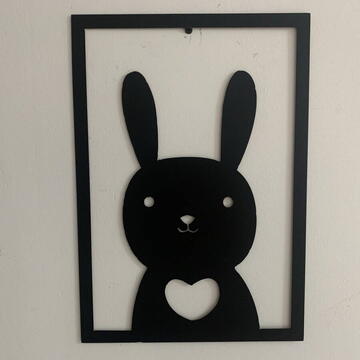 VivaTechnix Set 4 decoratiuni tablouri Krodesign KRO-1039 Animals, negru