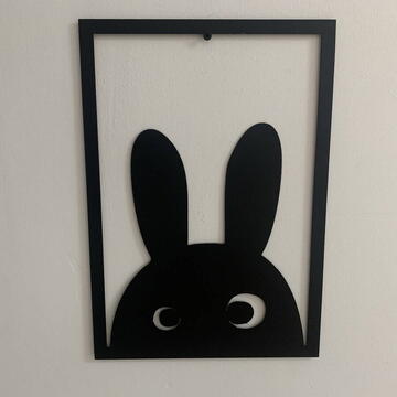 VivaTechnix Set 4 decoratiuni tablouri Krodesign KRO-1039 Animals, negru