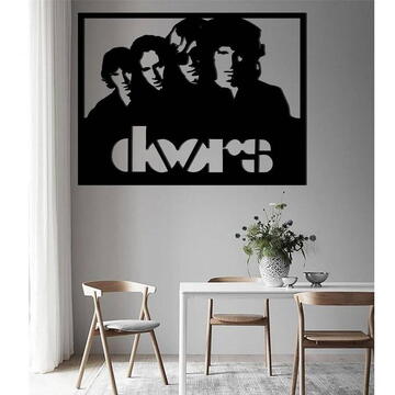 VivaTechnix Decoratiune tablou de perete Krodesign Doors Band, diametru 53 cm, negru