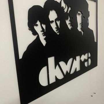 VivaTechnix Decoratiune tablou de perete Krodesign Doors Band, diametru 53 cm, negru